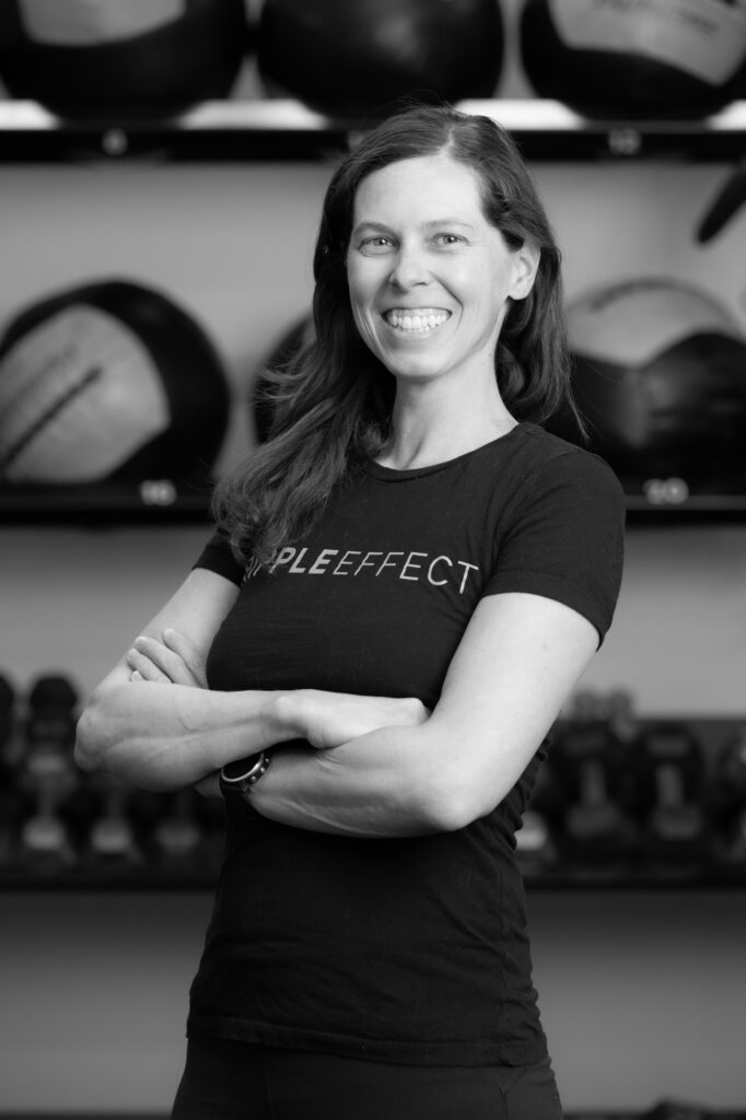Small group fitness classes coach Kristine Glauber
